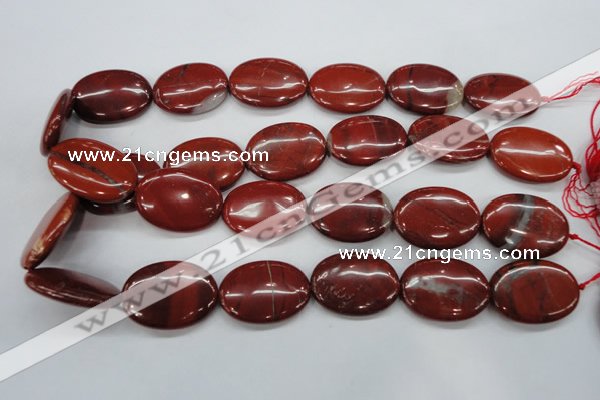 CRE51 15.5 inches 22*30mm oval red jasper beads wholesale