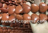 CRE67 15.5 inches 20*23mm heart red jasper beads wholesale