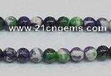 CRF02 15.5 inches 6mm round dyed rain flower stone beads wholesale