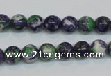 CRF03 15.5 inches 8mm round dyed rain flower stone beads wholesale