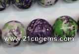 CRF08 15.5 inches 18mm round dyed rain flower stone beads wholesale