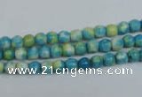 CRF100 15.5 inches 4mm round dyed rain flower stone beads wholesale