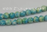 CRF101 15.5 inches 6mm round dyed rain flower stone beads wholesale