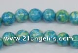 CRF102 15.5 inches 8mm round dyed rain flower stone beads wholesale