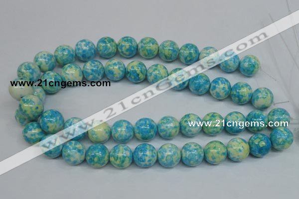 CRF106 15.5 inches 16mm round dyed rain flower stone beads wholesale