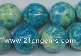 CRF107 15.5 inches 18mm round dyed rain flower stone beads wholesale