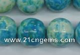 CRF108 15.5 inches 20mm round dyed rain flower stone beads wholesale