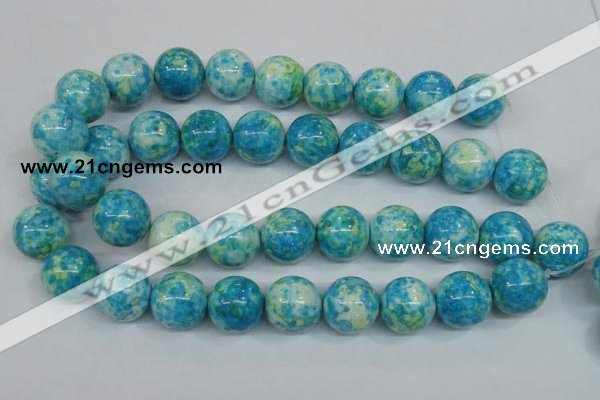 CRF108 15.5 inches 20mm round dyed rain flower stone beads wholesale