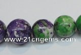 CRF11 15.5 inches multi sizes round dyed rain flower stone beads