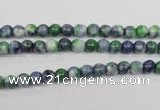 CRF150 15.5 inches 4mm round dyed rain flower stone beads wholesale