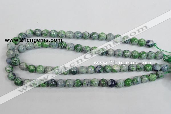 CRF152 15.5 inches 8mm round dyed rain flower stone beads wholesale