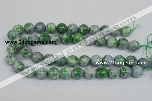 CRF156 15.5 inches 16mm round dyed rain flower stone beads wholesale