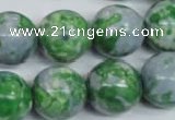 CRF157 15.5 inches 18mm round dyed rain flower stone beads wholesale