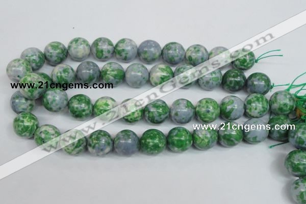 CRF157 15.5 inches 18mm round dyed rain flower stone beads wholesale