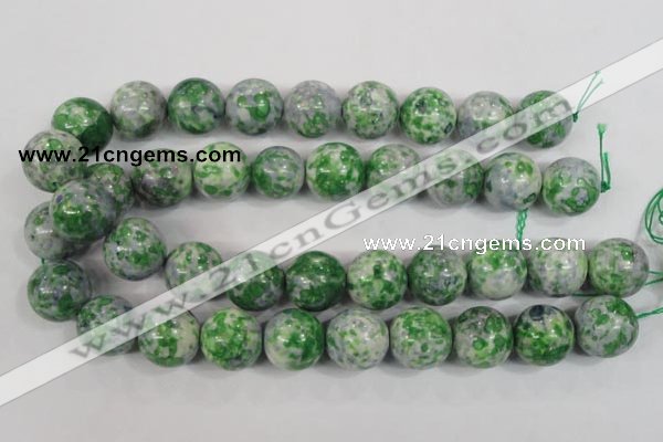 CRF158 15.5 inches 20mm round dyed rain flower stone beads wholesale