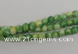 CRF180 15.5 inches 4mm round dyed rain flower stone beads wholesale