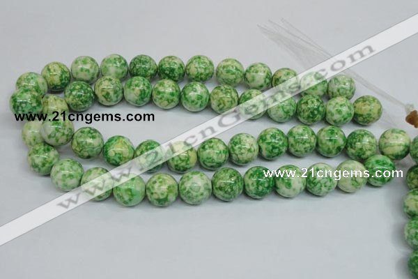 CRF186 15.5 inches 16mm round dyed rain flower stone beads wholesale