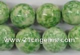 CRF187 15.5 inches 18mm round dyed rain flower stone beads wholesale