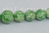 CRF192 15.5 inches 10mm - 20mm round dyed rain flower stone beads