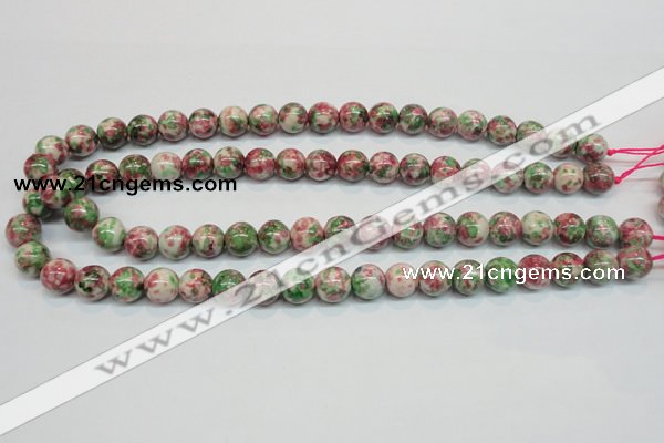 CRF23 15.5 inches 8mm round dyed rain flower stone beads wholesale