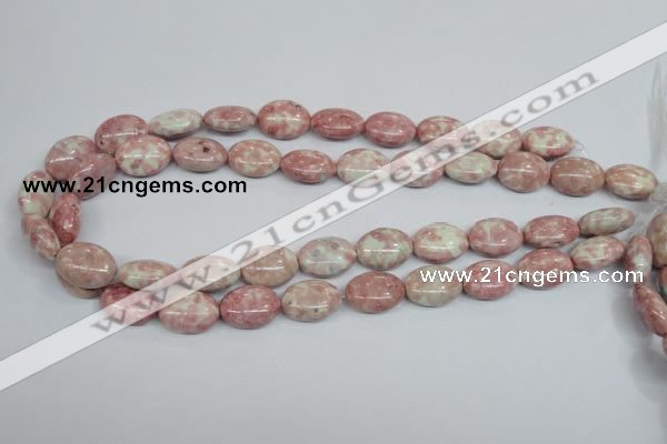 CRF265 15.5 inches 13*18mm oval dyed rain flower stone beads