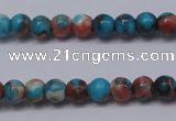 CRF270 15.5 inches 3mm round dyed rain flower stone beads