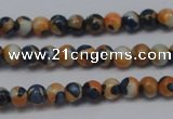 CRF272 15.5 inches 3mm round dyed rain flower stone beads