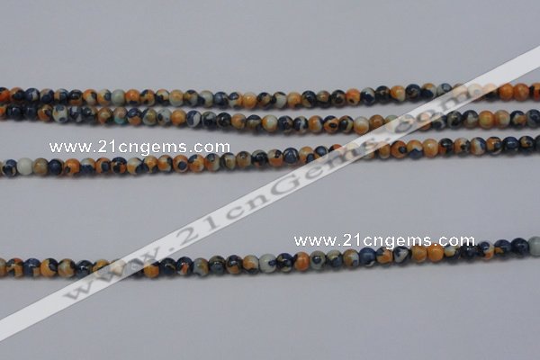 CRF272 15.5 inches 3mm round dyed rain flower stone beads