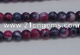 CRF273 15.5 inches 3mm round dyed rain flower stone beads