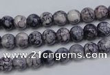 CRF280 15.5 inches 4mm round dyed rain flower stone beads