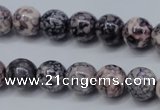 CRF283 15.5 inches 10mm round dyed rain flower stone beads