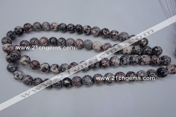 CRF284 15.5 inches 12mm round dyed rain flower stone beads