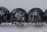 CRF287 15.5 inches 18mm round dyed rain flower stone beads