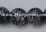 CRF288 15.5 inches 20mm round dyed rain flower stone beads