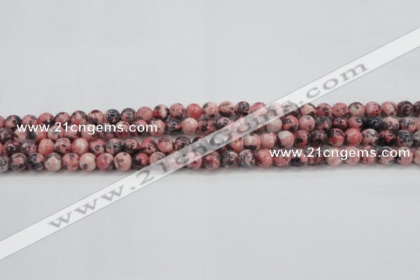 CRF300 15.5 inches 4mm round dyed rain flower stone beads wholesale