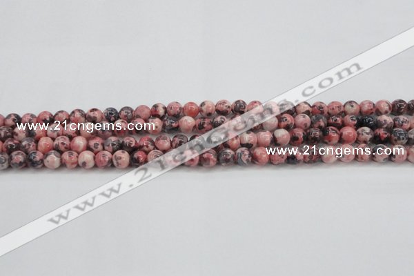 CRF300 15.5 inches 4mm round dyed rain flower stone beads wholesale