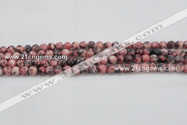 CRF301 15.5 inches 6mm round dyed rain flower stone beads wholesale