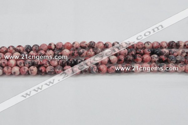 CRF301 15.5 inches 6mm round dyed rain flower stone beads wholesale