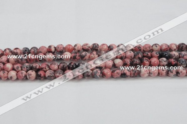 CRF302 15.5 inches 8mm round dyed rain flower stone beads wholesale