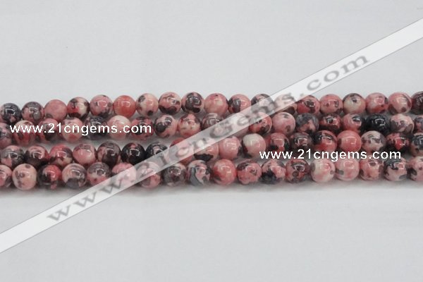 CRF304 15.5 inches 12mm round dyed rain flower stone beads wholesale