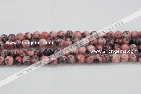 CRF305 15.5 inches 14mm round dyed rain flower stone beads wholesale