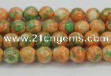 CRF307 15.5 inches 4mm round dyed rain flower stone beads wholesale