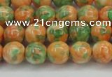 CRF310 15.5 inches 10mm round dyed rain flower stone beads wholesale