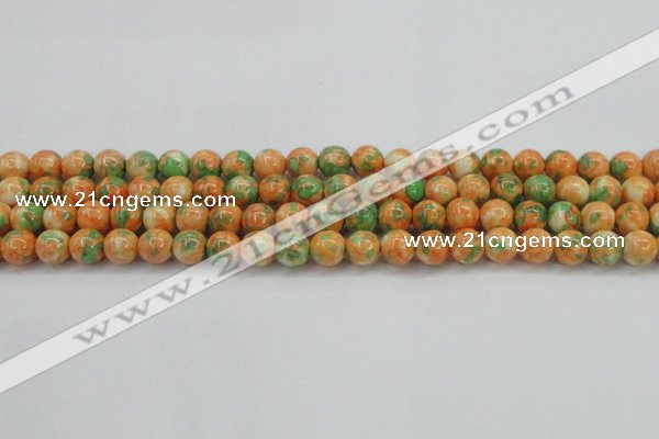 CRF310 15.5 inches 10mm round dyed rain flower stone beads wholesale