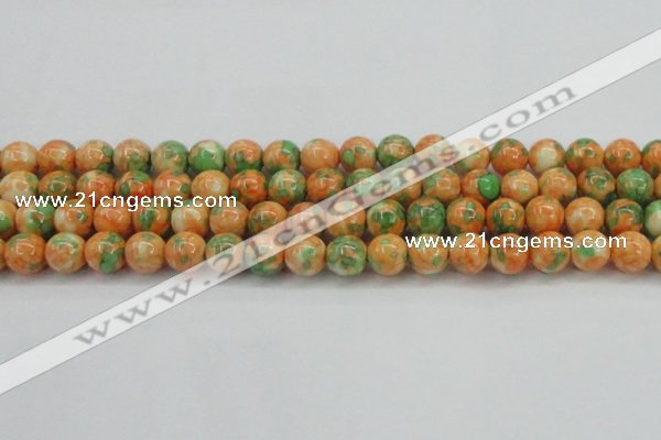 CRF312 15.5 inches 14mm round dyed rain flower stone beads wholesale