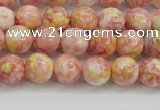 CRF315 15.5 inches 6mm round dyed rain flower stone beads wholesale