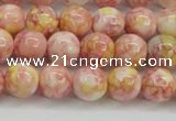 CRF316 15.5 inches 8mm round dyed rain flower stone beads wholesale