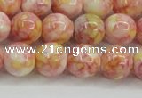 CRF318 15.5 inches 12mm round dyed rain flower stone beads wholesale