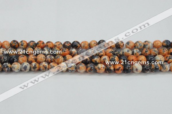 CRF324 15.5 inches 10mm round dyed rain flower stone beads wholesale