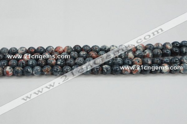 CRF331 15.5 inches 10mm round dyed rain flower stone beads wholesale